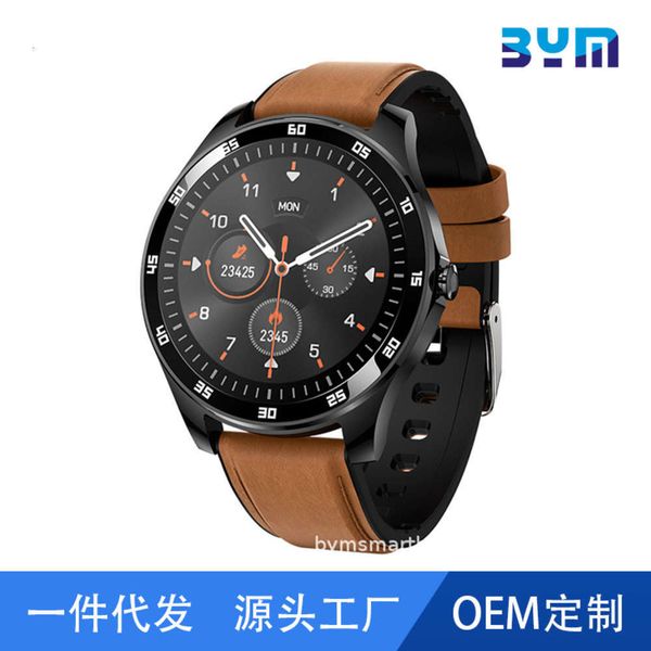 

2020 new multifunctional heart rate sports waterproof smart watch men's busins leather str
