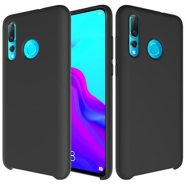 

solid color liquid silicone dropproof protective case for huawei nova 4