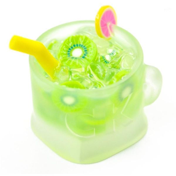 

cool kit handcraft summer drink resin artisan keycap for mx stem mechanical keyboard dragonfruit kiwi lemon orange strawberry1