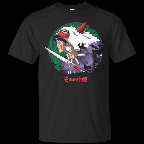 

printed men cotton guardian of the forest spirits short sleeve hoodie designers t shirts sweatshirt