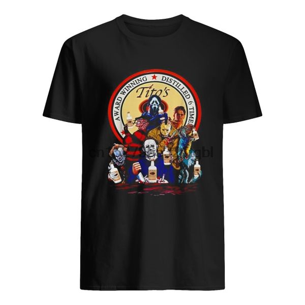 

halloween horror characters drinking titos vodka shirt sport hooded sweatshirt hoodie