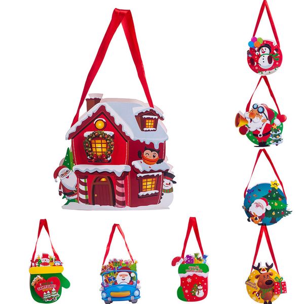 

xmas candy merry handbag pocket home santa store gift decor christmas presents tote bag