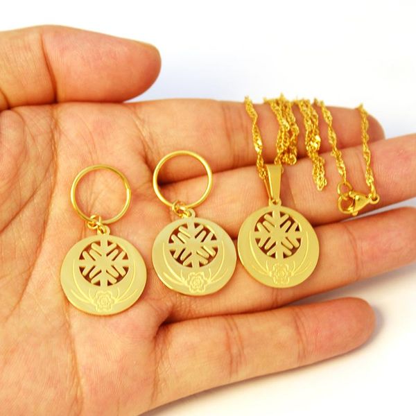 

new arrival stainless steel 24k gold kiribati new zealand guam jewelry sets, Silver