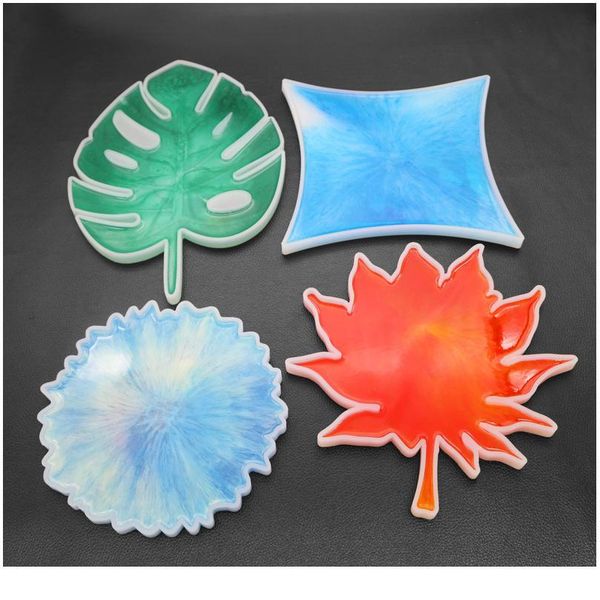 

maple leaf diamond shapes sile molds epoxy resin molds for diy making jewelry crystal epoxy mould epoxy resin bbydtu, Black