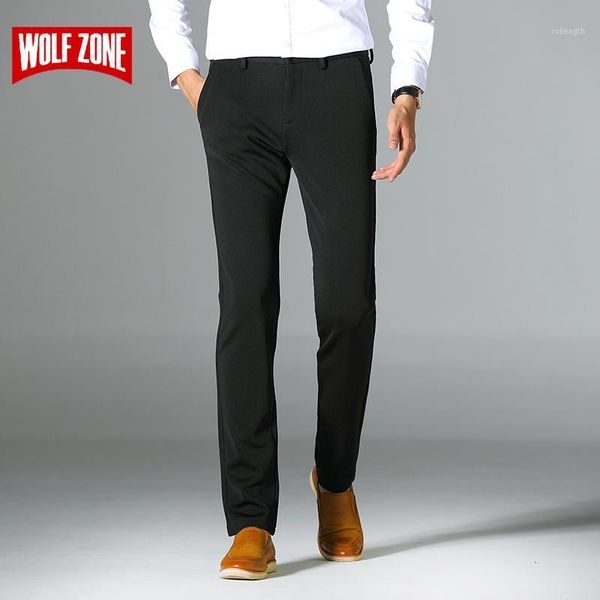 

new arrival casual pants men brand clothing business mens formal trousers pantalon homme skinny full length autumn male dress1, Black