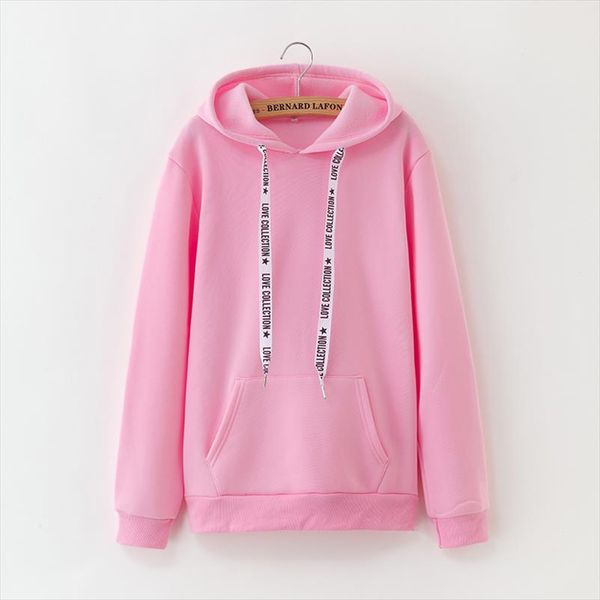 

kpop new harajuku casual coat plus velvet 2020 winter fleece pink pullover thick loose women hoodies sweatshirt female got7, Black