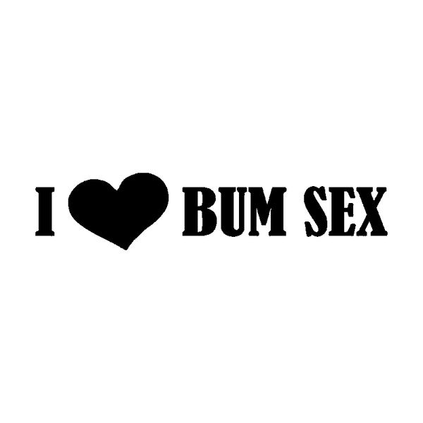 

15.5cm*3.5cm funny vinyl i love bum car sticker and decal black silver c15-3028
