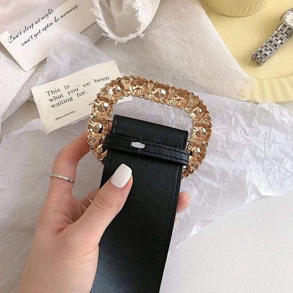 

жемчужный горный хрусталь ремень для женщин широких черных мягких искусственной кожи пояс для пальто платья девушки партии украсить аксессуа, Black;brown