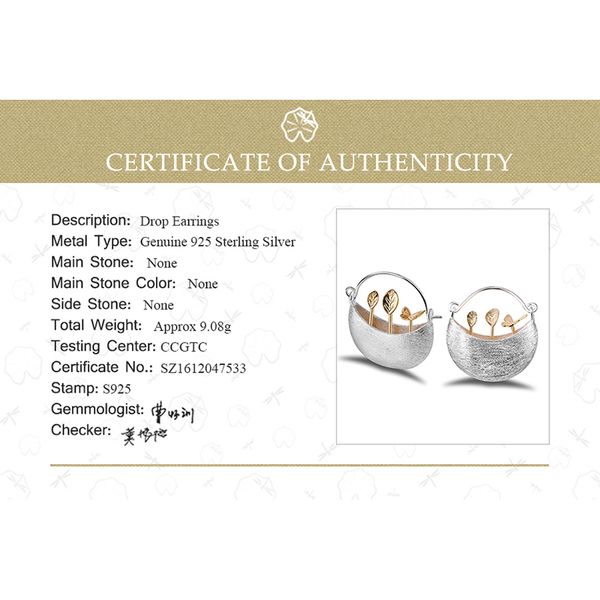 

lotus fun real 925 sterling silver natural creative handmade fine jewelry my little garden drop earrings for women gift q1219