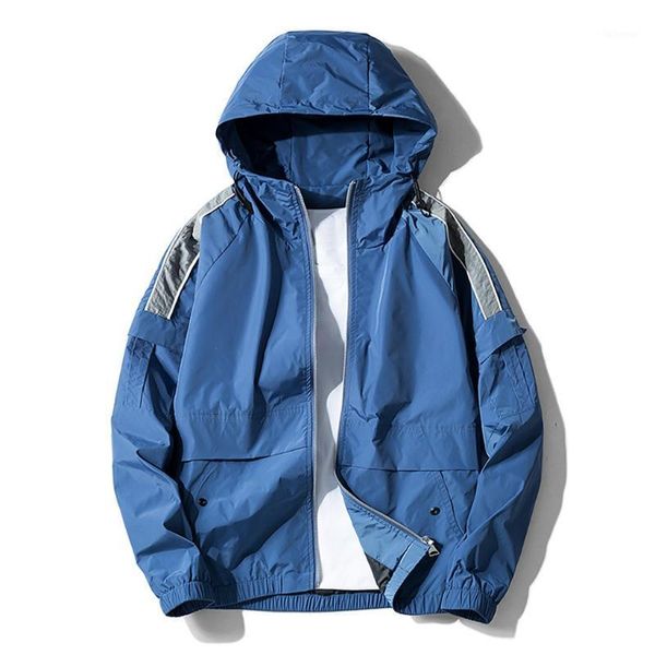 

men's autumn winter casual outwear zipper breathable patchwork coat masculina slim fit young men hooded bomber jacket men 8.131, Black;brown