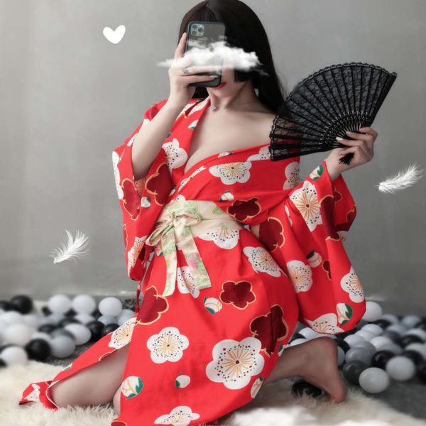 

underwear erotic high tempts quality japane girl deep v long feather knitted kimono, Black;white