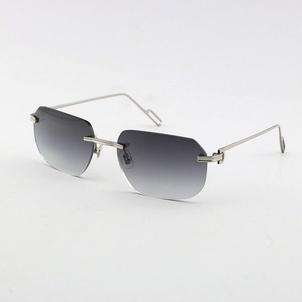 Vendita di occhiali da sole in metallo di moda Uv400 Protezione senza piede 18k maschi d'oro e femmine Sun occhiali da sole Shield retrò occhiali in cornice Men89dw