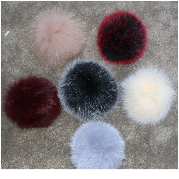 

dankeyisi 14-15cm real fox fur pompon pom-poms fur pom poms for knitted hat cap beanies natural raccoon fur pompon scar qylhnj