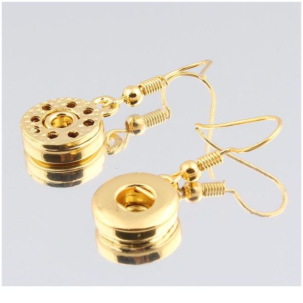 

fashion snap earring metal charm snap earring fit 12mm button snap diy jewelry zi009-12mm fashion bbyxcl, Golden
