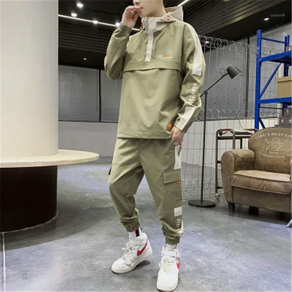 

hoodie tracksuits designer male running casual sportswear sets man outdoor tooling sweater suit spring fitness loose long sleeve pullover, Gray