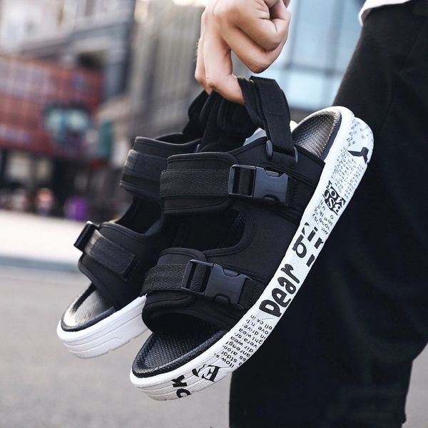 

men's casual sandals slippers breathable and comfortable ss 02, Black
