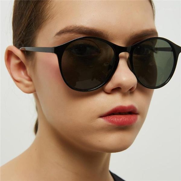 

round colorful retro sunglasses1, White;black