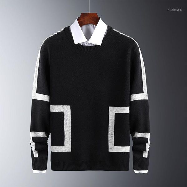 

autumn sweaters and pullovers men long sleeve knitted sweater male winter pullovers homme warm navy coat 3xl, White;black