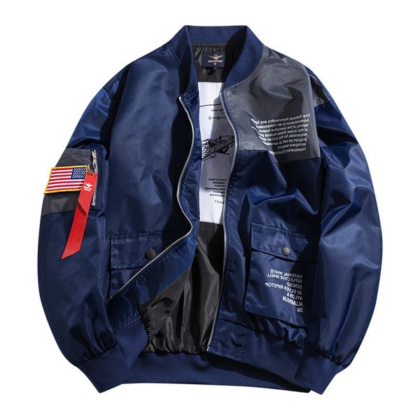 

men bomber jacket casual big size mens jackets coats print baseball jacket man streetwear plus size chaqueta bomber hombre,za231 t200502, Black;brown