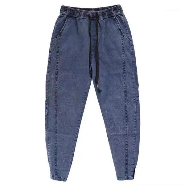 

js1734j-spring and summer jeans men's loose straight tube men's pants business pants1, Blue