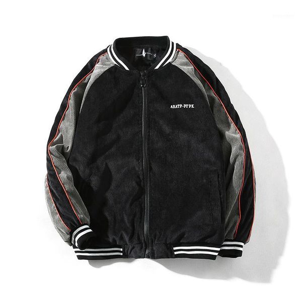 

harajuku patchwork male coats large sizes winter thick man coat comfortable m-5xl black gray red men's coats winter1