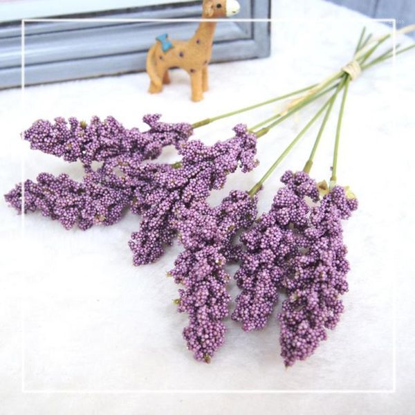 

6pcs handmade vanilla spike artificial flower festive party supplies home wedding decoration flower arrangement supplies1