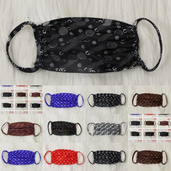 

mouth-muffle face print fashion mask women breathable anti-dust letter masks washable reusable 6c2b