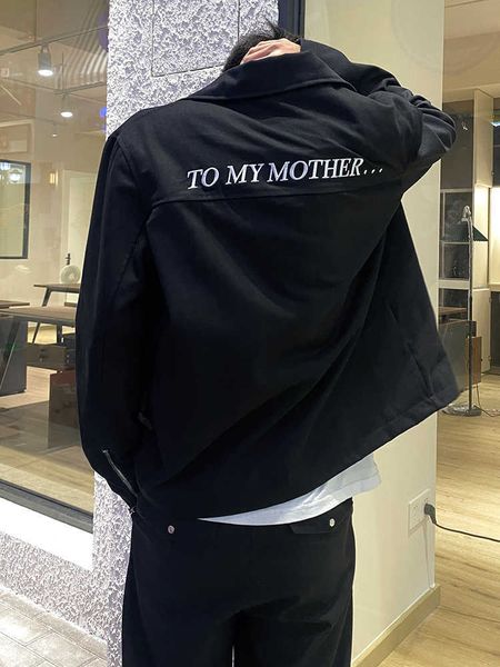 

men's jackets erd melancholy rich second generation embroidered letter black jacket zipper pengiri[vanishing fund], Black;brown