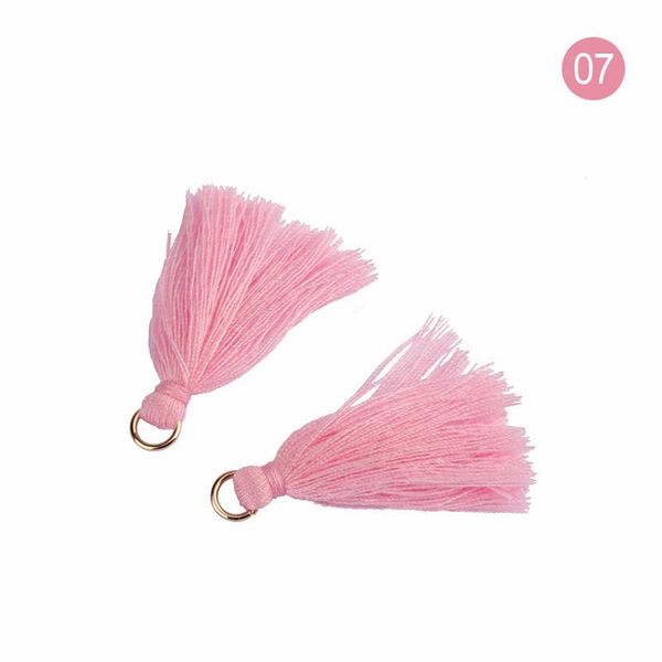 

100pc 3.6cm mini metal ring polyester cotton fabric tassel diy pendant jewelry making fringe trim craft tassel sewing accessorie h jllowm