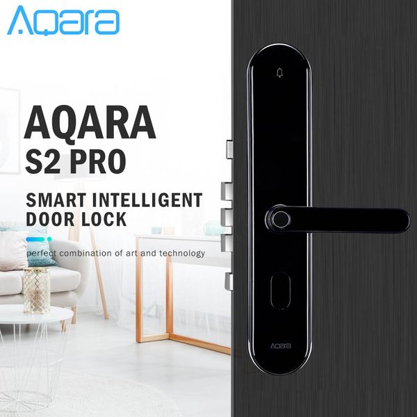 

updated aqara s2 pro smart intelligent door lock password fingerprint key unlock app real-time monitor privacy lock home devices