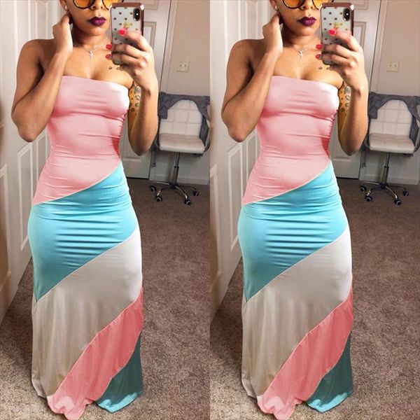 

женщины лето maxi платье 2018 мода boho ремень платье хит цвет пляж сарафане длинные платья плюс размер ws8924e, Black;gray