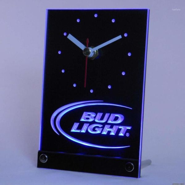 

wholesale-tnc0470 bud light beer bar 3d led table desk clock1 & clocks