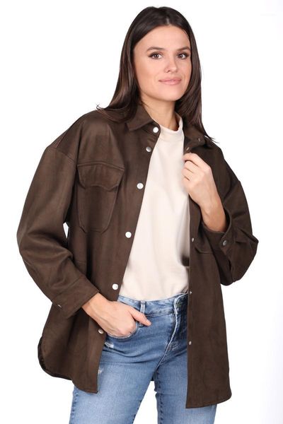 

khaki suede jacket1, Black;brown