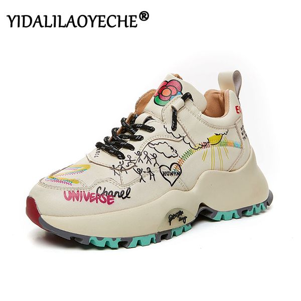 

black friday graffiti real leather sneakers, spring shoes, women's sports