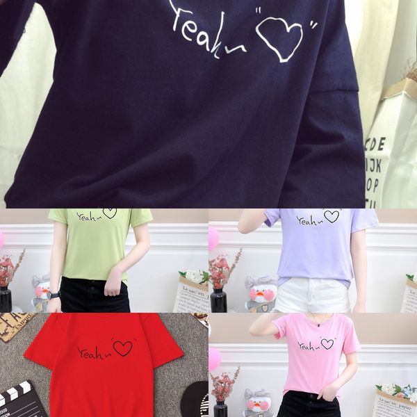 

short sleeve t-shirt t-shirt clothes clotheswomen's new loose style in summer of 2019 korean version fashionable students can put on cl, White