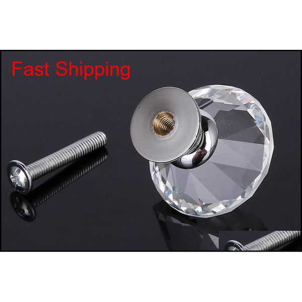 

40mm diamond crystal drawer pulls knobs glass alloy door drawer cabinet wardrobe pull kitchen ca qylzjr homes2011