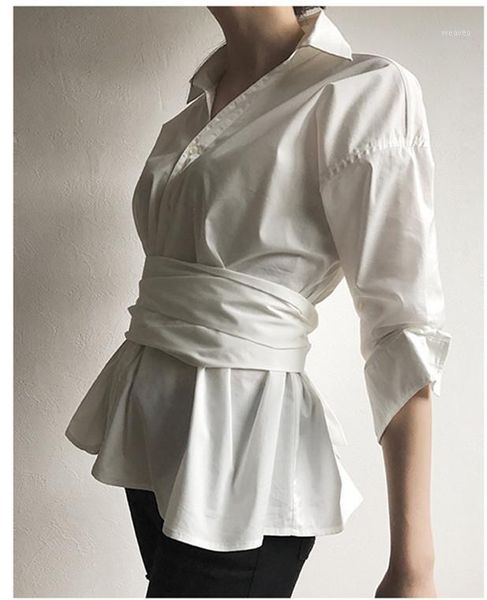 

ewq] womens and blouses loose white shirt women simple fashion trend ladies shirt qv20400s1