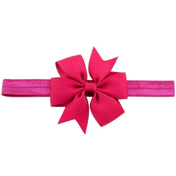 

3 inch fashion solid color elastic band cute bow headband for kids chiffon bowknot headbands hair accessories 567 q sqclof