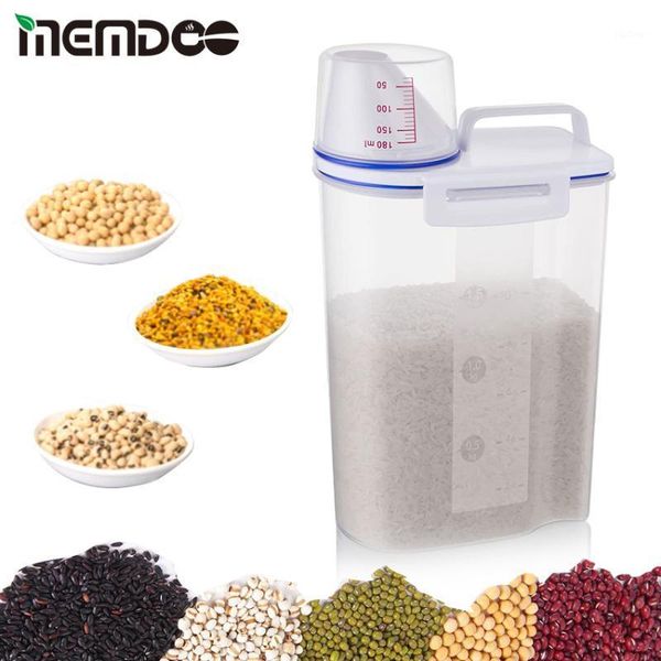 

memdoo 2l kitchen organizers containers storage boxes cereal grain bean rice transparent plastic storage container boxes1