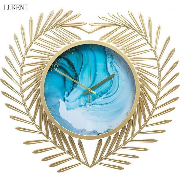 

nordic metal gold shape wall clock wall decoration living room room mute clock creative luxury decoration1