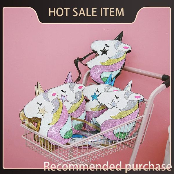 

handbag bags girls girls cartoon unicorn bag kids cute children shoulder bags kids messenger bag street purses mini phone fashion dufkh
