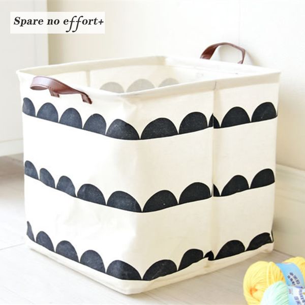 Cesta de lavanderia dobrável Bebê brinquedos cesta fabirc para roupas sujas Rangement Jouet 33 * 33 * 33cm Organizador de casa Lavanderia Hampa LJ201204