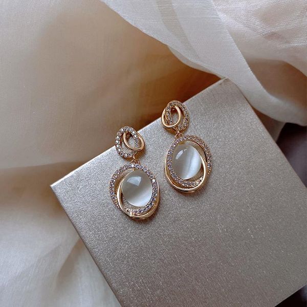 

2021 trend shiny rhinestone earrings for women simplicity jewelery unusual earrings new fashion party personality gift, Golden;silver