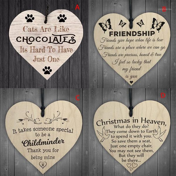 

christmas decorations wooden heart shape letter hanging gift friendship plaque pendant wine bottle decor tags love wood chip1