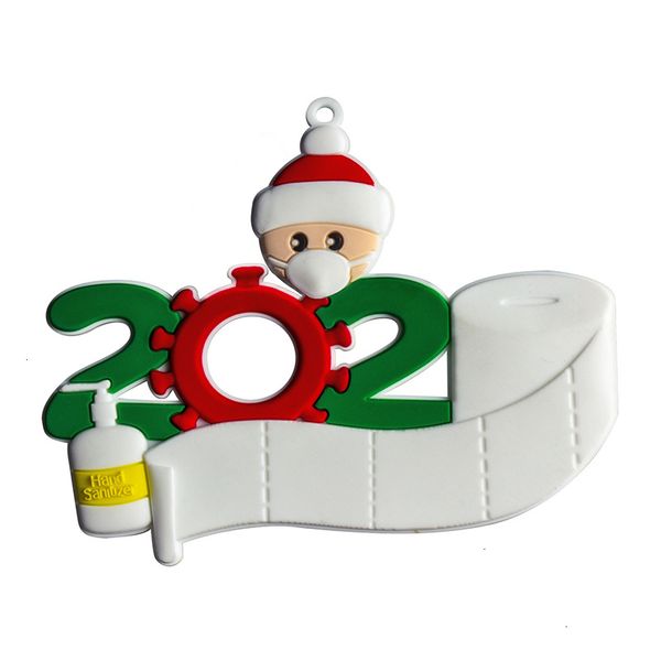 

factory9qj7family gift christmas customized 2020 survivor quarantine ornaments hang decoration snowman pendant with face mask hand