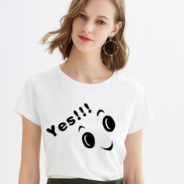 

2019 new fashion t shirt women print harajuku expression letter tshirt o-neck short sleeve t-shirt white female clothing