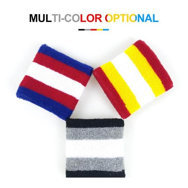 

2 pcs wristbands sport sweatband hand band sweat wrist support brace wraps guards for gym volleyball basketball sport qylwan, Black;red