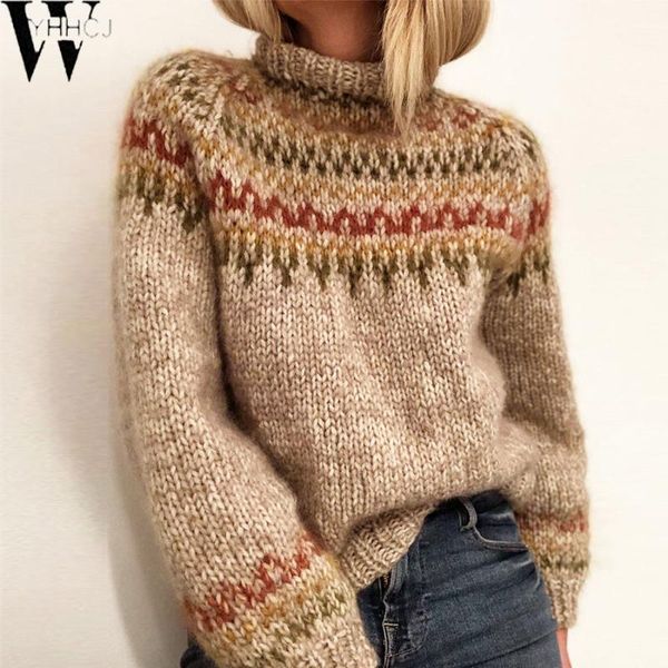 

wyhhcj elegant o-neck knitted sweater autumn patchwork long sleeve jumpers winter thick warm loose pullover sweaters1, White;black