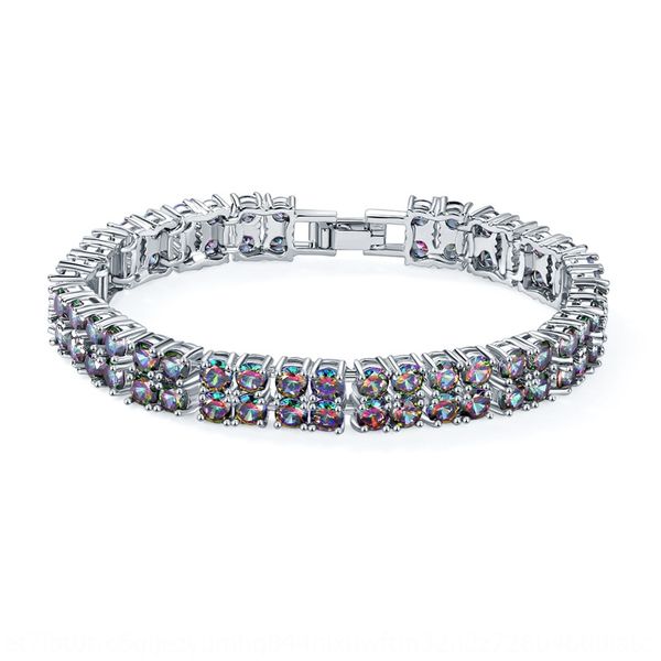 

jewelry bracelet stone braceletbracelet stone braceletwith platinum platedcolorful zircon braceletcolorful diamond inlaid crystal braceletmu, Golden;silver