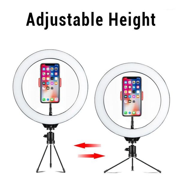 

flash heads led ring light selfie studio usb camera pography dimmable video lampe with stand tripod for youtube tik tok maquiagem1